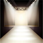 Baocicco Fashion Runway Spotlight Illuminated Backdrop 8x8ft Photography Background Lamp Sparking Silver T Stage Catwalk Fashion Show Business Clothes Collection Event Party