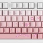 DAREU EK75PRO Sakura Pink Wireless Mechanical Gaming Keyboard,75% Hot Swap Creamy Keyboard with Knob,RGB Backlit,Gasket Custom Structure,Side Printed PBT Keycaps,2.4Ghz/BT5.1/USB-C, for Win/MAC