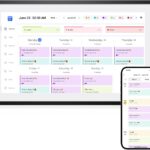 LOOFII 10.1 Inch Smart Digital Calendar – HD Touchscreen Family Planner & Calendar with Chore Chart & Meal Planner (Black White)