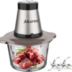 Kitchen in the Box Mini Food Processors, Electric Food Chopper with Meat Grinder & Vegetable Chopper – 2 Sets of Bi-Level Blades for Fruits/Meat/Nuts