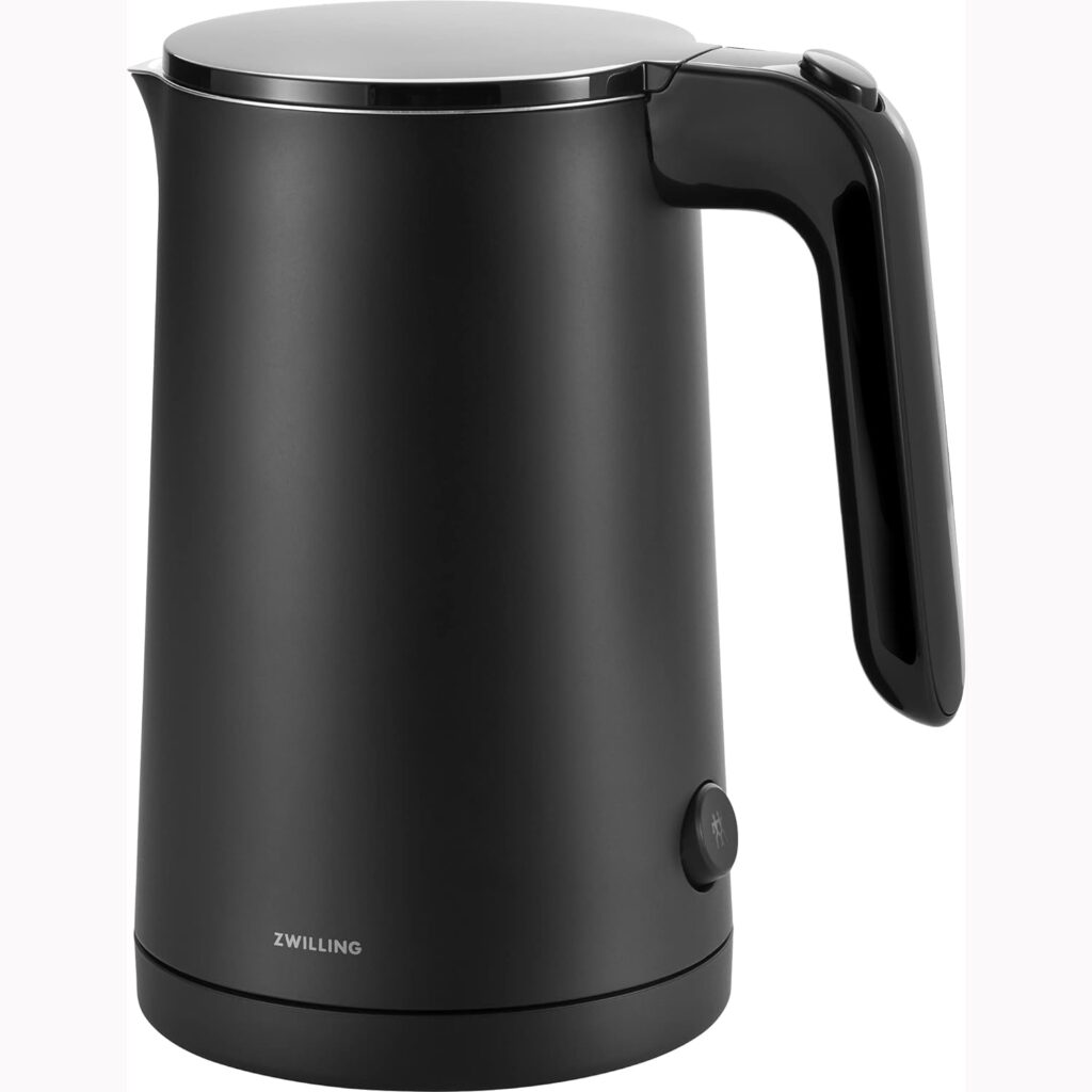 ZWILLING Enfinigy Cool Touch 1-Liter Electric Kettle, Cordless Tea Kettle & Hot Water – Black