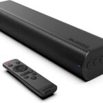 Sound Bars for TV 16-inch, Cinematic TV Sound Bar with Impactful Bass, Bluetooth Soundbar for TV with Remote Control, Wall Mountable TV Speakers Sound Bar Work with Traditional or Smart TV