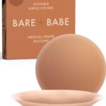 Reusable Silicone Nipple Covers – Waterproof, Nude, 4 Shades – Sticky Breast Stickers for Strapless Dress