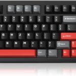 LINGBAO K98 Wireless Mechanical Gaming Keyboard, Tri-Mode BT5.0/2.4GHz/USB-C, Gasket Custom Hot-Swappable Linear Switches Creamy Keyboard with Number Pad, RGB Backlit Gaming Keyboard for PC Laptop