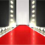 Baocicco Red Carpet Shining Spotlight Backdrop 7x5ft Photography Background Fashion Show Catwalk Show T Stage Illuminated Event Activity Business Party Entrance Modern Ceremony