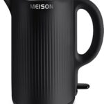 Electric Kettles Stainless Steel for Boiling Water, Double Wall Hot Water Boiler Heater, Cool Touch Electric Teapot, Auto Shut-Off & Boil-Dry Protection, 120V/1200W, 1.7 Liter, 2 Year Warranty (black)