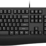 Wired Keyboard and Mouse Combo, EDJO Full-Sized Ergonomic Computer Keyboard with Palm Rest and Optical Wired Mouse for Windows, Mac OS Desktop/Laptop/PC