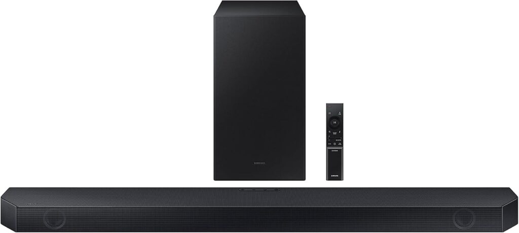 Samsung HW-Q600C 3.1.2ch Soundbar w/Dolby Audio, Q-Symphony, Adaptive Sound, HDMI eARC, Game Mode Pro, Bluetooth, Acoustic Beam, Tap Sound