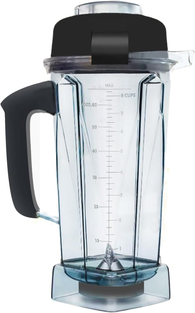 Blender Pitcher 64oz, Compatible with Vitamix 5200 5000 5300 6300 VM0101 VM0103 VM0197 Classic/Commercial Series Blender, Blender Container Jar Cup,Updated Prevents Rust and Leaks,10 Years Warranty