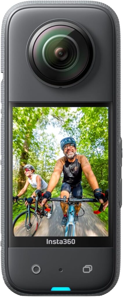 Insta360 X3-360 Action Camera with 5.7K 360 Active HDR Video, 4K Single-Lens Camera, Waterproof, FlowState Stabilization, 2.29″ Touchscreen, AI Editing, for Motorcycle, Wintersports and Vlogging