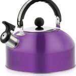 2.7 Quart (3 L) Tea Kettle, Food Grade Stainless Steel Teakettle is Best for Boiling Water, Brewing Tea, and Making Coffee (Purple)