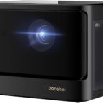 Dangbei DBOX02 Laser Projector 4K GTV, 2450 ISO Lumens, Netflix Officially Licensed, Blu-ray 3D, Home Theater Projector with WiFi and Bluetooth, HDR10+, 200-inch Picture, 2x12W DTS:, Dolby Audio