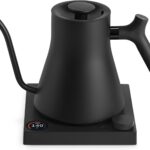 Fellow Stagg EKG Pro Electric Gooseneck Kettle – Pour-Over Coffee and Tea, Quick Heating, Precise Temperature Control, Scheduling, Built-in Brew Timer, Matte Black, 0.9 Liter