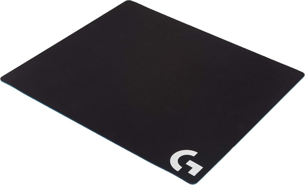 Logitech G640 Cloth Gaming Mouse Pad, Moderate surface friction, Consistent surface texture, Stable, Rollable – Black