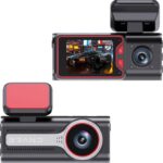 4K Dual Dash Cam Front and Rear with 3.5″ Display, Built-in WiFi, G-Sensor, Loop Recording, Night Vision, 128GB Support, Type-C Port