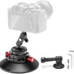 NEEWER 6″/15.2cm Camera Suction Cup Mount with Ball Head Magic Arm, Metal Suction Cup Mount on Car Windshield Dash for Camera/Action Camera/Phone Holder, with 1/4″ & 3/8″ Mounting Holes for ARRI