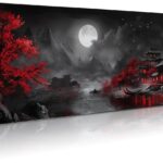 Extended Gaming Mouse Pad, Large Mouse Mat 3 mm Nature Rubber Base Mousepad with Stitched Edges, Non-Slip Desk Mat for Office Home Great Gift 31.5×11.8 Inch (Dark Canyon 5)