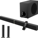 MZEIBO Sound Bar with Subwoofer,120W Soundbar for Smart TV Surround Sound Home Theater System Bluetooth 5.3 Audio Compatible with ARC, AUX, Optical