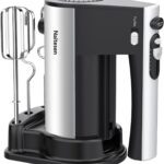 600W Electric Hand Mixer Kitchen Handheld Mixer 10 Speed Powerful with Turbo for Baking Cake Lightweight & Personal Electric Mixer with Egg Baking Beaters Dough Hooks, Whipping Mixing Cookies