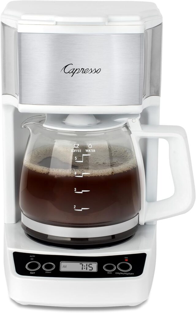 Capresso 5-Cup Mini Drip Coffee Maker, White