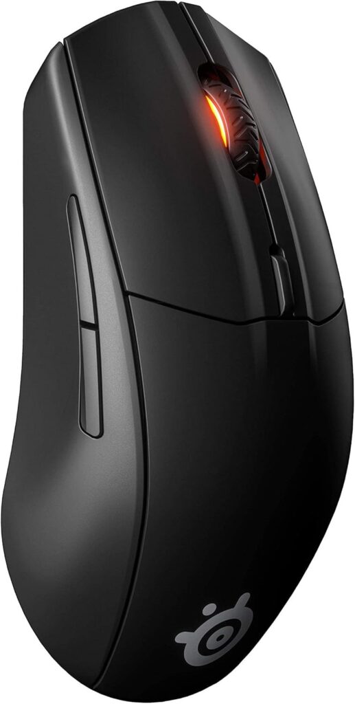 SteelSeries Rival 3 Wireless Gaming Mouse – 400+ Hour Battery Life – Dual Wireless 2.4 GHz and Bluetooth 5.0 – 60 Million Clicks – 18,000 CPI TrueMove Air Optical Sensor,Black