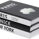 Decorative Books for Home Decor, 3 Pcs Coffee Table Books Decor, Faux Book for Decoration, Designer Fashion Book Decor Set for Living Room, Table, Shelf(White)