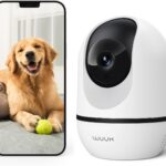WUUK 4MP Indoor Security Camera, Pan Tilt Cam for Baby Monitor, Wi-Fi Home Security Pet Camera for Dog or Cat, Motion Detection & Tracking, Night Vision, 2-Way Audio, Compatible with Alexa & Google