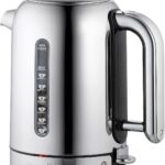 Dualit Classic Kettle – Polished Stainless Steel with Black trim- Quiet boiling kettle – 90 Second Boil Time – 1.7L Capacity, 1.5kW