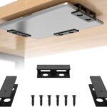 3-Piece Under Desk Laptop Mount with Anti-Scratch Felt Board and Durable Shelf for Storage