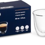 DeLonghi 3oz Espresso Double Wall Thermal Glasses, Set of 2
