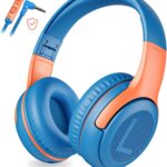 Kids Headphones Wired Toddler Headphones with Microphone, Over-Ear Headphones, 85/94dB Volume-Limiting, 3.5mm Jack, Foldable On-Ear Design – Safe & Comfortable for Learning & Entertainment
