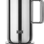 Aarke Stainless Steel Kettle – Perfect for Coffee and Tea Maker Enthusiasts, Non-Drip Spout, Double-Wall Construction, Dry Boil Protection, Heat-Safe Handle, LED Cool-Down Indicator, 1.2L (Steel)