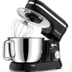 HOWORK Electric Stand Mixer,10+p Speeds With 6.5QT Stainless Steel Bowl,Dough Hook, Wire Whip & Beater,for Most Home Cooks,Black