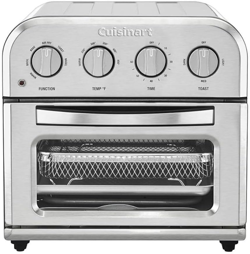 Cuisinart TOA-28 Compact Convection Airfryer Toaster Oven (Stainless Steel, Renewed)