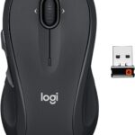 Logitech M510 Wireless Mouse, Mouse for Laptop and PC with USB Unifying Receiver, Programmable Buttons – Graphite