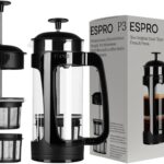 ESPRO – P3 French Press Coffee Maker – Patented Double Microfilter for Sludge and Grit Free Coffee, Black, 32 oz