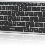 TECKNET Bluetooth Keyboard Rechargeable, 4-Device (2.4G+3BT) Wireless Keyboard, Ultra-Slim Quiet Typing, 14 Hotkeys Computer Keyboard for PC/Laptop/Smart TV/Tablet