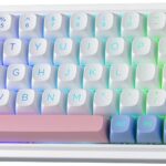 Redragon K709 PRO 65% Wireless Gasket RGB Gaming Keyboard, 68 Keys Hot-Swap Compact Mechanical Keyboard w/Free-Mod Socket, 5-Layer Noise Dampening & Round PBT Keycaps, Quiet Custom Linear Switch