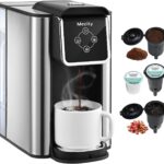 Mecity Coffee Maker 3 in 1 Single Serve Coffee Machine, Compatible with K cup Capsules, Instant Coffee Pot, Tea maker, 6,8,10 Oz Cup, Removable 50 Oz Water Reservoir, 120V 1150W