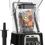 CRANDDI Commercial Blender, 2200W Countertop Blenders with Removable Shield, Quiet Smoothie Blender for Shakes and Ice Crushing, 52oz, 38000 RPM Professional Blenders for Kitchen, K80 (Black)