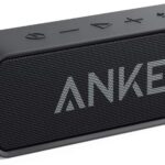 Anker Soundcore Upgraded Bluetooth Speaker with IPX5 Waterproof, Stereo Sound, 24H Playtime, Portable Wireless Speaker for iPhone, Samsung and More (Black)