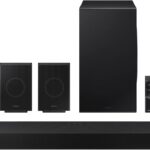 SAMSUNG Q990D 11.1.4ch Soundbar w/Wireless Dolby Atmos Audio, Rear Speaker Included, Q-Symphony, SpaceFit Sound Pro, Adaptive Sound, Game Mode Pro with Alexa Built-in, HW-Q990D/ZA