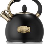 Stovetop Tea Kettle – 2.64 Quart Whistling Tea Pot for Stove Top, Stainless Steel Tea Kettle for All Stovetops Including Induction, Gas, Electric | Ergonomic Pouring Design