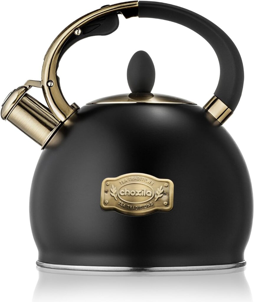 Stovetop Tea Kettle – 2.64 Quart Whistling Tea Pot for Stove Top, Stainless Steel Tea Kettle for All Stovetops Including Induction, Gas, Electric | Ergonomic Pouring Design