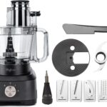 14-Cup French-Fry-Cutter Large Food-Processor – Large Feed Chute, Grey Color, Cheese Shredding, Meat Chopping, Shredding and Slicing, Mixing and Doughing, for Home Use