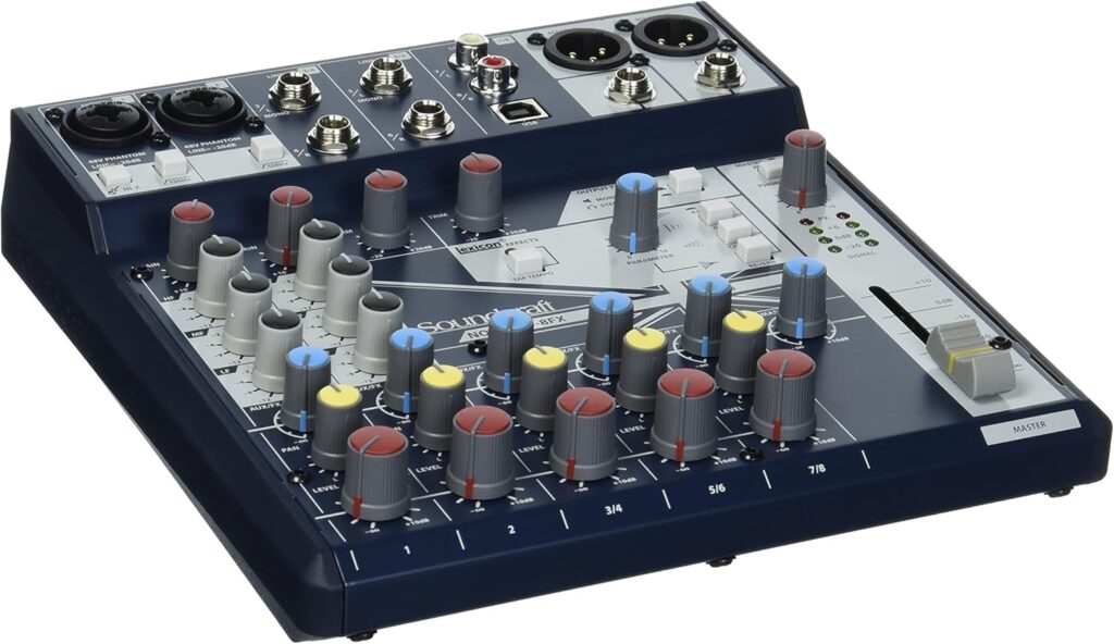 Soundcraft Notepad Audio Mixer, Auxiliary Input, 3.2″x8.5″x9″ (SCR-5085984US-01)