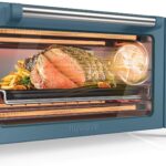 Nuwave Bravo Pro Smart Air Fryer Toaster Oven Combo, Airfryer Convection Oven Countertop, 10-in-1 Functions with Quicker & Even Crisp Technology, 1800W, 50-450°F, PFAS-Free, 21QT, Cozy Blue