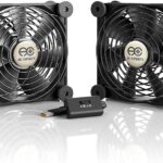 AC Infinity MULTIFAN S7, Quiet Dual 120mm USB Fan, UL-Certified for Receiver DVR PlayStation Xbox Computer Cabinet Cooling