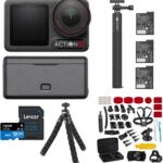 DJI Osmo Action 5 Pro, Waterproof Camera with Dual OLED Touchscreens, Action Camera 4K Ideal for Sports, with Froggi 47-pc Sport Kit and SD Card (Adventure Combo Kit)