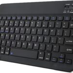 Bluetooth Keyboard for iPad, Rechargeable Slim Portable Wireless Keyboard for iPad Tablets, Compatible for All iOS/Windows/Android System Devices-Black